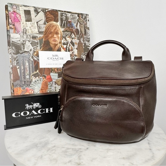 Coach Bleeker Handlebar Bag Rare Brown Leather #F62652 - Picture 2 of 9